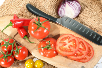 Mix Vegetables, tomato, spring onion, Chilli Pepper, Pepper, cucamber