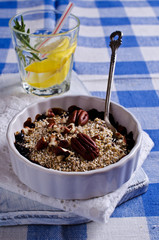 Crumble with dark berries