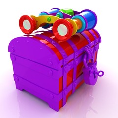 binoculars and chest