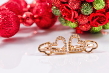 Gifts for new year - Golden earrings