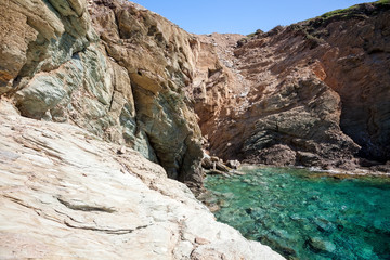 Fototapeta na wymiar Rocky coast of Crete Island