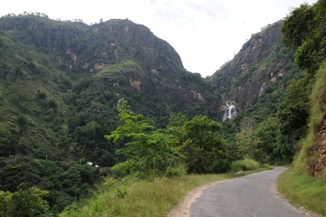 Fototapeta na wymiar The Road to the waterfall