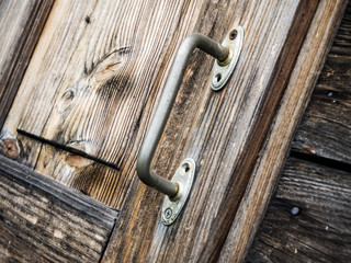 Close-up  of old wooden door