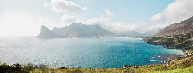 Fototapeta premium Hout Bay from Chapman's peak Drive, South Africa.