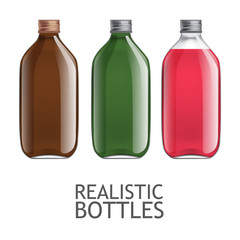 Template of glass bottles