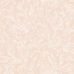 Obraz premium Henna Mehndi Tattoo Flowers Doodles Seamless Pattern