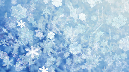 Christmas snowflakes falling 10599