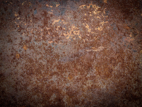 Old rusty metal plate surface