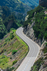 Road Turn in Mountains