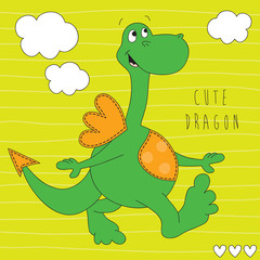 happy dragon vector illustration - 97821220