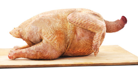 Raw turkey.