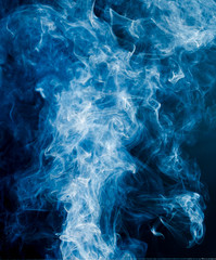 blue smoke on a black background