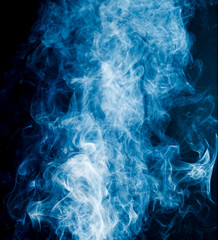 blue smoke on a black background