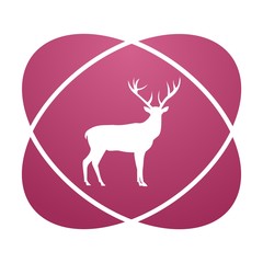 Pink sign deer