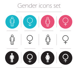 Gender icons set