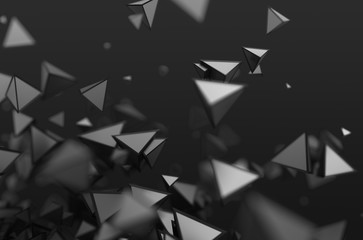 Fototapeta premium Abstract 3D Rendering of Flying Shapes.
