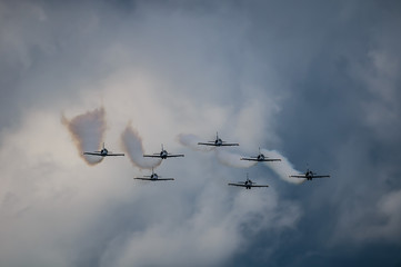 Air show acrobatic formation CIAF Czech republic
