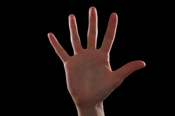 Fototapeta premium Gesture five fingers