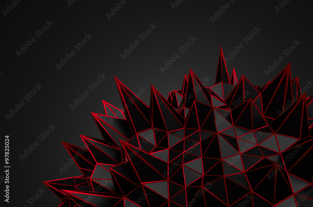 Aufkleber abstract sphere with chaotic structure.