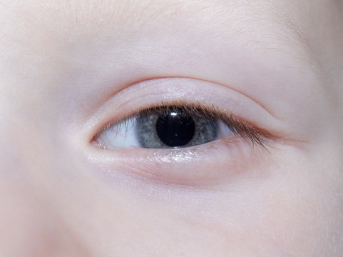 Children eyes close up