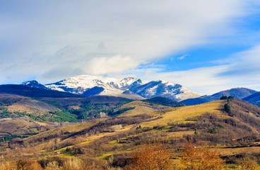 Naklejka premium Landscapes of carpathian mountains, Romania
