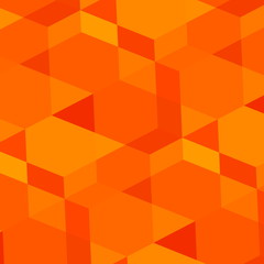 Abstract geometric orange background. Modern digital art. Space.