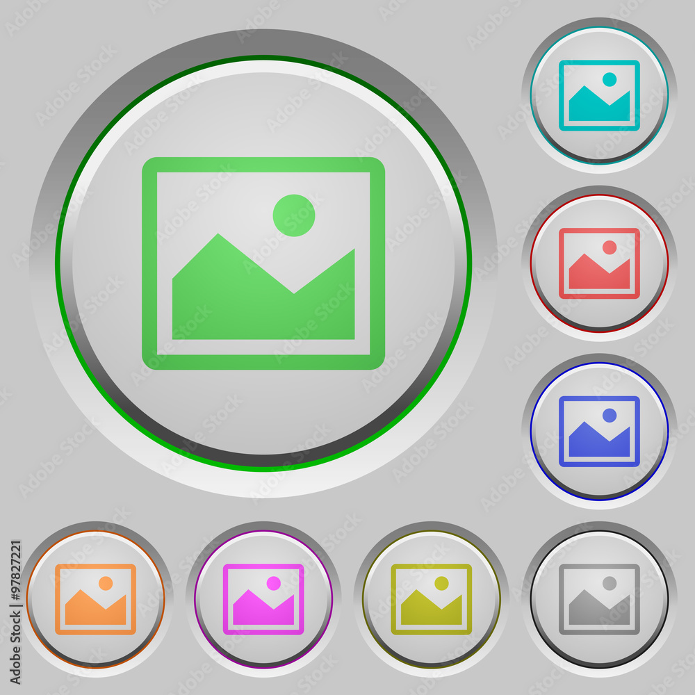 Poster image push buttons
