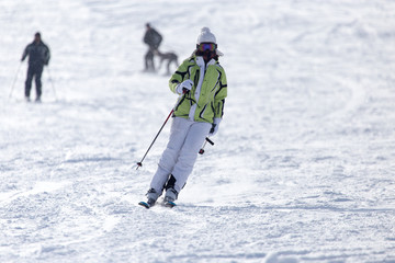 skier skiing