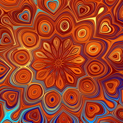 Abstract mandala background. Toned art decor. Odd patterns.
