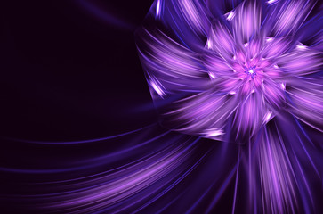 abstract fractal background, spiral, flower