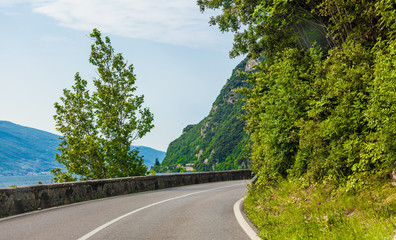 Lake Garda.  asphalt road