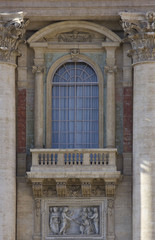 Obraz premium Close up of the Vatican Balcony where Pope stands, in St.Peter Square, Rome