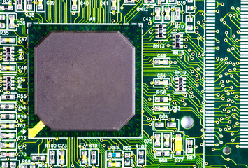 macro photo of electronic circuit. symbol of technology. Close u