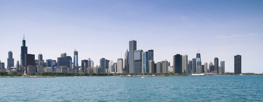 Chicago Skyline, Illinois, America, USA