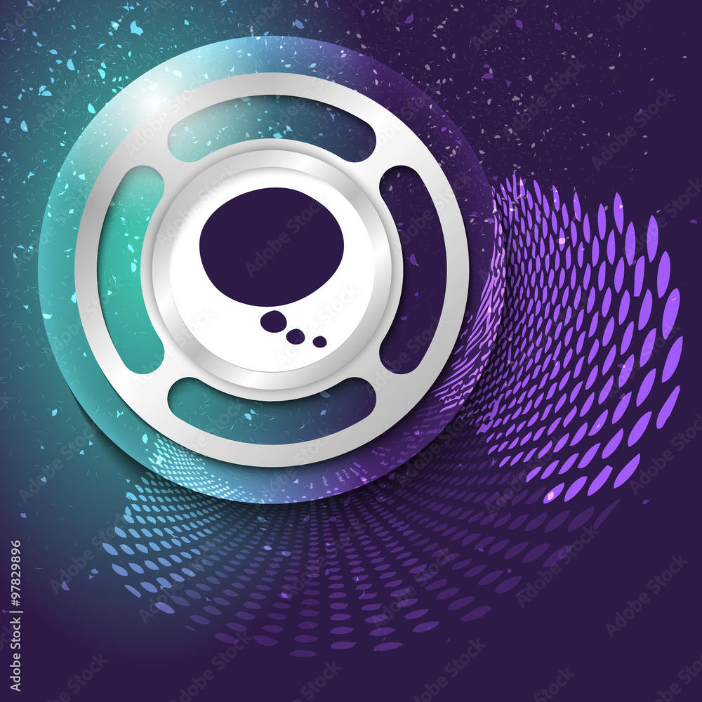 Poster vector abstract background with scratches and bubble with speech