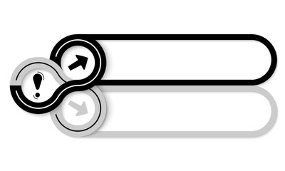 Two frames for your text and exclamation mark