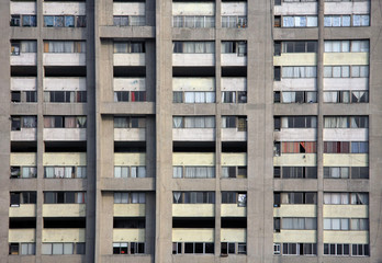 Concrete Apartment Block Architectural background/Texture