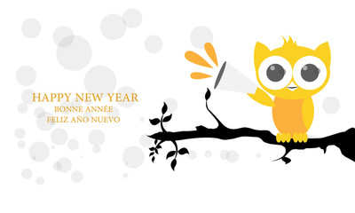 bonne année hibou