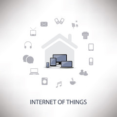 Internet Of Things, Digital Home And Networks Design Concept With Icons