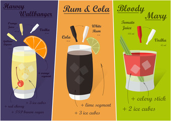 Cocktail Recipes, Vector - 97830870