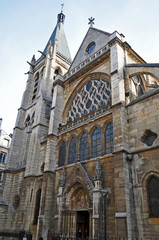 Fototapeta na wymiar Parigi, la chiesa di Saint Severin quartiere latino, Rive Gauche