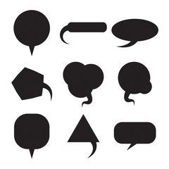 Vector speech bubbles set.