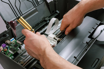 Maintenance and repair of the printer