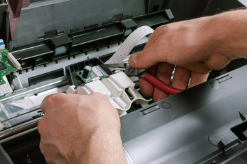 Maintenance and repair of the printer