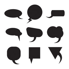 Vector speech bubbles set.