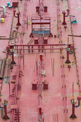 Boat under construction in shipyard in Manaus, Brazil