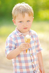 Portrait of a boy in the summer outdoors