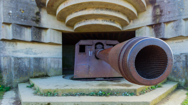 World War ll cannon, Normandy, France