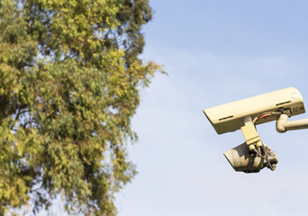 Security camera in park