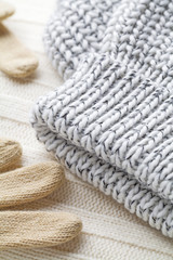 Fototapeta na wymiar woolen clothes winter